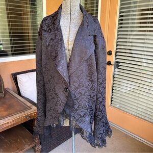 Chic Star Amber Middaugh Victorian Goth Long Jacket Women 28 Corset Black 3XL